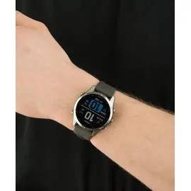 Garmin fenix 7S Standard silber mit graphitfarbenem Armband