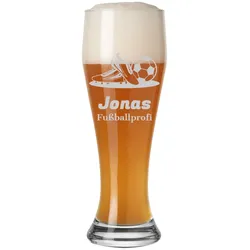Weizenglas Weißbierglas 0,5 Liter - Fußball & Schuhe