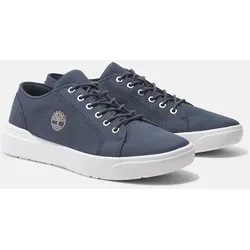 Sneaker TIMBERLAND "Seneca Bay LOW LACE UP SNEAKER", Gr. 41 (7,5), blau (dk blu canva), Textil, sportlich, Schuhe