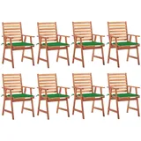 vidaXL Gartenstuhl 48,9 x 48 x 92 cm grün 8 St.