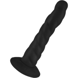 Strap-On-Dildo mit abnehmbaren Saugfuß, 16 cm, schwarz