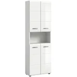xonox.home Ice Hochschrank 60 x 185 cm Weiß Hochglanz Holz