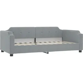 vidaXL Tagesbett mit Matratze Hellgrau 100x200 cm Stoff