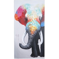 Mendler Ölgemälde Elefant II, 100% handgemaltes Wandbild Gemälde XL, 140x70cm