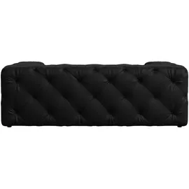 Home Affaire 2-Sitzer HOME AFFAIRE "FOLLINA", schwarz, B:193cm H:71cm T:100cm, 100% Polyester, Sofas, 2-Sitzer Sofa mit klassischer Chesterfield-Knopfheftung