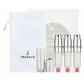 Travalo Classic HD Flakon leer silber refillable 3 x 5 ml Set