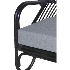 Hofmann Living And More Loungesessel Handgeflochten Polyester 1 x 1 x 1 cm Schwarz mit Kissen