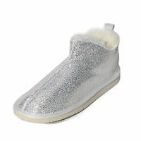 Hollert Lammfell Hausschuhe Cinderella Glitzer - EUR 38 -