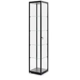 Vitrine sdb Aluminium schwarz eloxiert, 40x200x40 cm