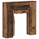 vidaXL Kaminumrandung Altholz 93 x 20 x 89 cm Holzwerkstoff - Braun