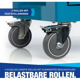 NTG Werkzeugwagen Stahl blau 7 Schubladen bestückt