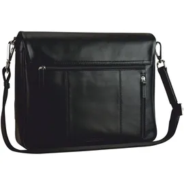 LEONHARD HEYDEN Montreal Messenger Leder 36 cm schwarz