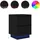 vidaXL Nachtschrank mit LED-Leuchten 38 x 34 x 50 cm Schwarz