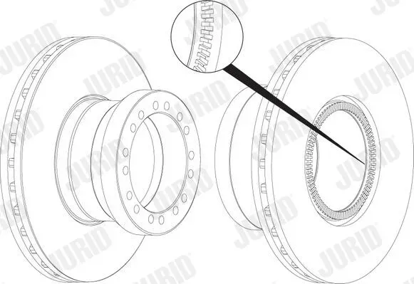 JURID 569128j 330mm 34mm für DAF