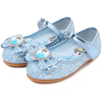 FStory&Winyee Mädchen Prinzessin Schuhe Kinder ELSA Sandalen Partei Glitzer Kristall Schuhe Mädchen Kostüm Zubehör Karneval Verkleidung Party Aufführung Fasching Tanzball, Blau2, 26 - 26 EU