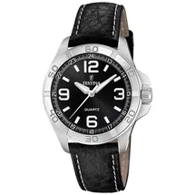 Festina Herrenuhr Klassik Armbanduhr Leder schwarz UF20444/1