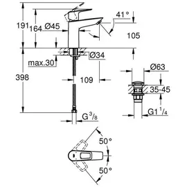 Grohe BauLoop Einhandmischer Chrom
