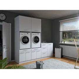 laundreezy Mehrzweckschrank-Set 238 x 68 x 238 cm Weiß
