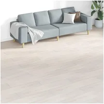 vidaXL Bodenplanken 18 pcs Weiß 5,26 m2 PVC