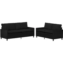 vidaXL Sofa Set 2 pcs Schwarz Samt