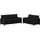 vidaXL Sofa Set 2 pcs Schwarz Samt