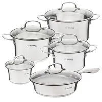 TOPFSET 4 tlg. INDUKTION Kochtopfset mit Pfanne und Deckel STARKE PRO SINTESI