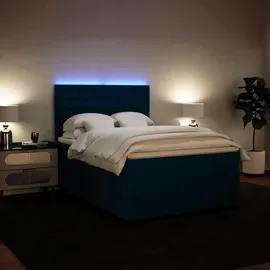 vidaXL Boxspringbett 140 x 200 cm Blau