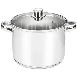 Michelino Edelstahl Kochtopf mit Glasdeckel 18 cm