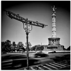 Leinwandbild ARTLAND "Berlin Siegessäule III", schwarz (farbe bild(er): schwarz), B:70cm H:70cm, Canvas, Leinwand, Bilder, auf Keilrahmen gespannt