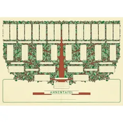 RNK Schmuck-Ahnentafel für 5 Generationen ungefalzt Urkundenpapier A3
