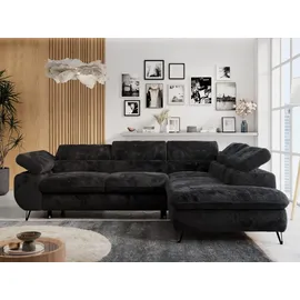 MKS Meble Eckcouch Schwarz 3-Sitzer