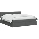 vidaXL LED-Speicherbett 140 x 200 cm Dunkelgrau