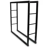 BITUXX Kaminholzständer Metall 100 x 100 cm Schwarz
