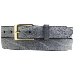 BELTINGER Ledergürtel Herren-Gürtel aus weichem Vollrindleder Vintage-Look 3 cm – Leder-Gürt weiches Leder, Gürtelschnalle in Gold, Vintage schwarz 120 cm (Gesamtlänge 135 cm)