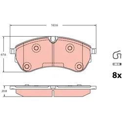 TRW GDB2362 Bremsbelagsatz, Scheibenbremse