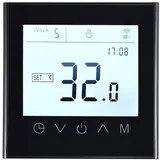 MincoHome Programmierbarer WiFi Thermostat Touch Screen Tuya Smart Temperaturregler für Elektro/Wasser/Gas Boiler Warme Fußbodenheizung Controller (Schwarz Gaskessel)