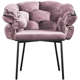 KAWOLA Stuhl MONTY Designstuhl Velvet rosa