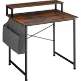 Tectake Schreibtisch Everett Dunkelbraun