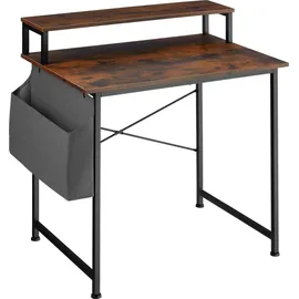 Tectake Schreibtisch Everett Dunkelbraun