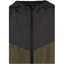 URBAN CLASSICS 2-Tone Tech Windrunner Black/Darkolive 158/164