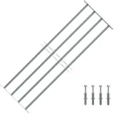 vidaXL Fenstergitter Verstellbar mit 4 Querstäben 1000-1500 mm