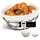 ELUNO Brotkorb Obstkorb, Brotkorb, Metall schwarz & Bambus Ø ca. 30x14 H cm, Metall, Stoff, (1-tlg), inkl. abnehmbarem Stoffbezug schwarz Ø 30 cm x 14 cm