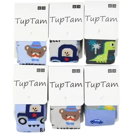 TupTam Baby Jungen Strickstrumpfhose 6er Pack, Farbe: Farbenmix 2, Größe: 80-86 - 80-86