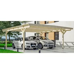 Doppelcarport SKANHOLZ "Odenwald", beige (natur), H: 220cm, Carports