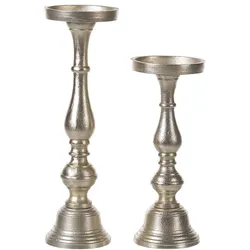 Kerzenständer 2er Set CUBA Metall 37/28 cm Gold