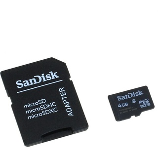 Speicherkarte SanDisk microSD 4GB f. Samsung GT-S6810P / S6810P