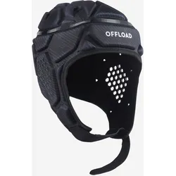 Kinder/Damen/Herren Rugby Kopfschutz - R500 schwarz, braun|grau|schwarz, XS