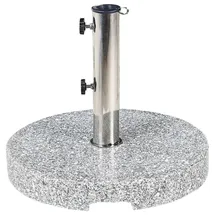 Beliani Schirmständer Granit/Edelstahl Ø 45 cm Grau