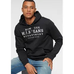 H.I.S Kapuzensweatshirt, mit Print und Badge, Kapuze, für sportliche Outfits, Gr. XXXL (64/66), schwarz, , 65735319-XXXL