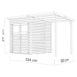 BERTILO Amrum 2 Plus 3,34 x 1,99 m Natur